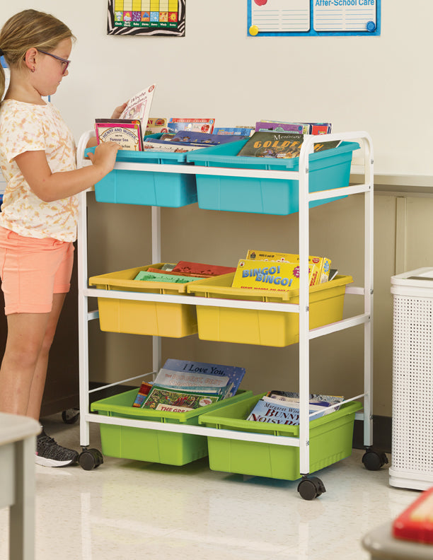 BB008-6-VC Small Book Cart - Cold Vibrating Combo