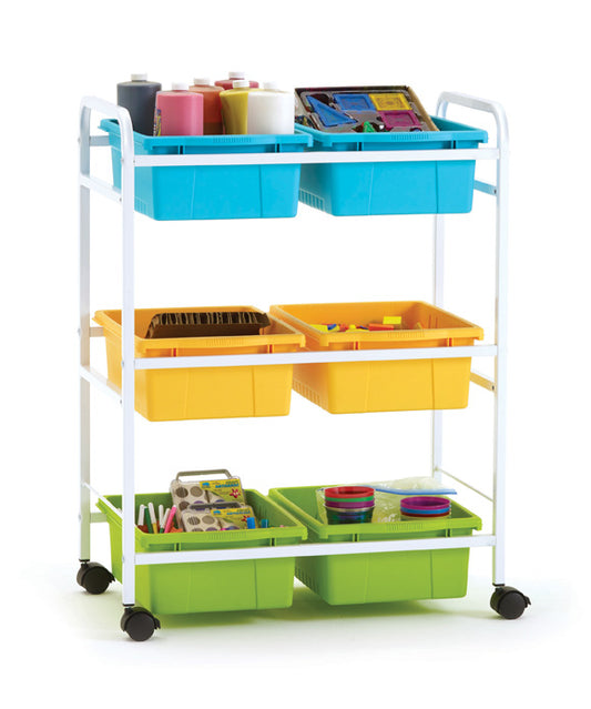 BB008-6-VC Petit chariot pour livres - Combo vibrant froid