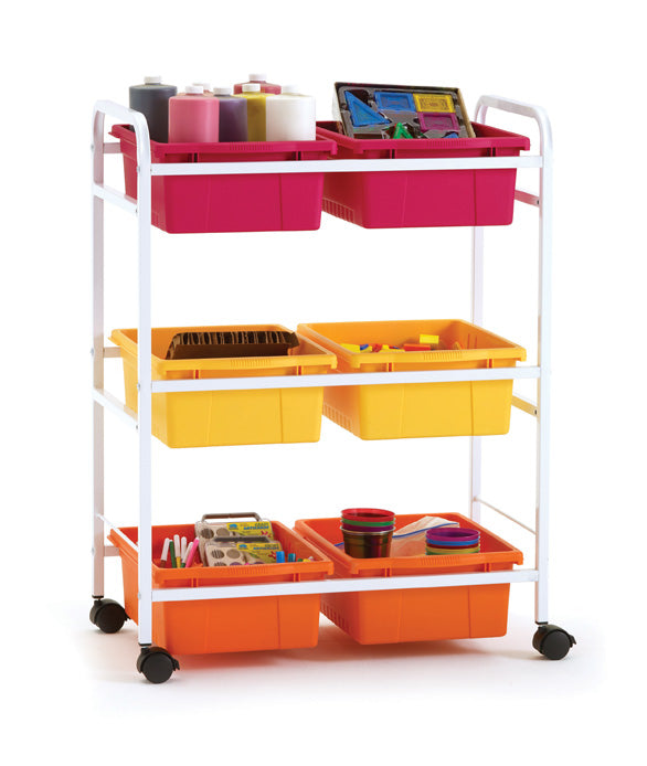 BB008-6-VW Small Book Cart - Hot Vibrating Combo