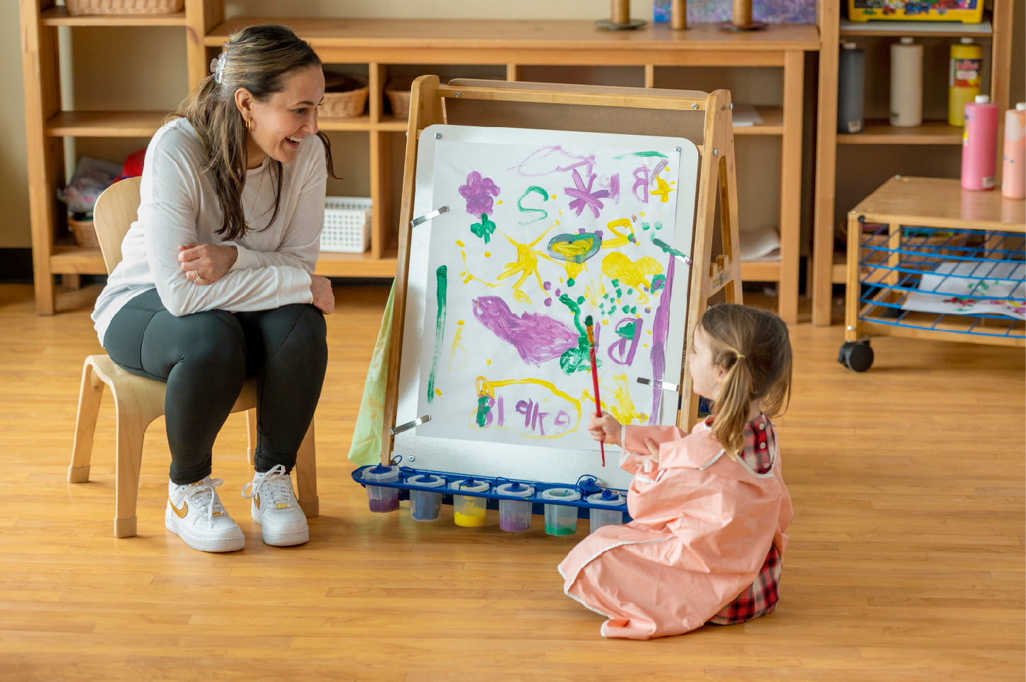 BPC02 Double-sided bamboo painting easel