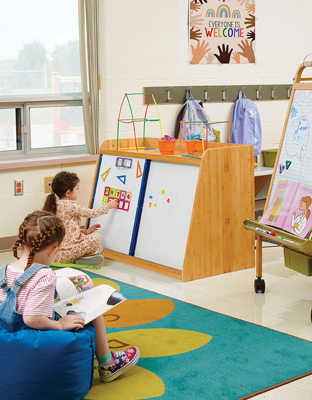 BWS2 Shelf for writing and storage with 2 boards
