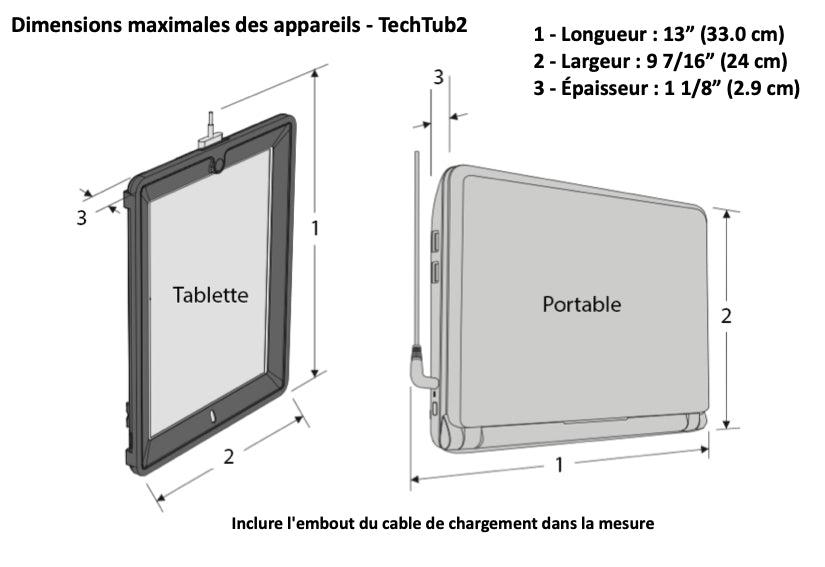 FTT699 “Tech Tub2” Deluxe - Large adapters - 6 tablets