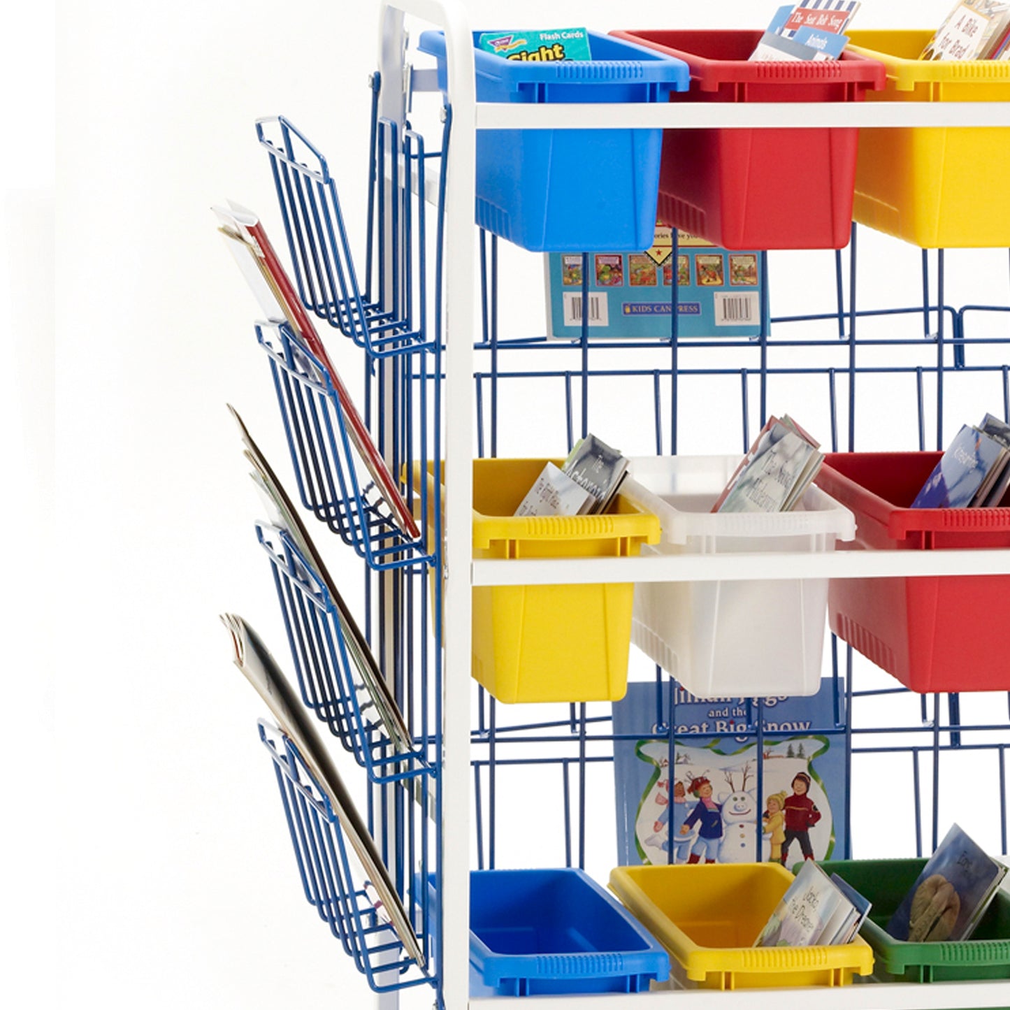 BB005-18-1 Deluxe Book Cart 18 Bins