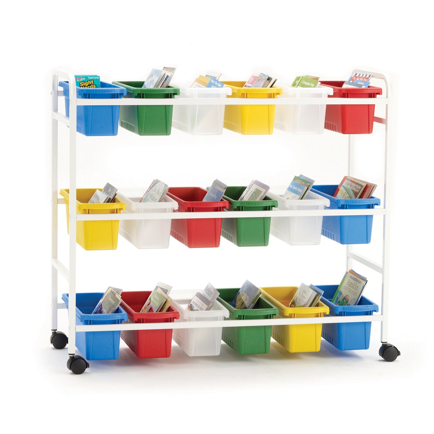 BB005-18 Book trolley 18 Bins