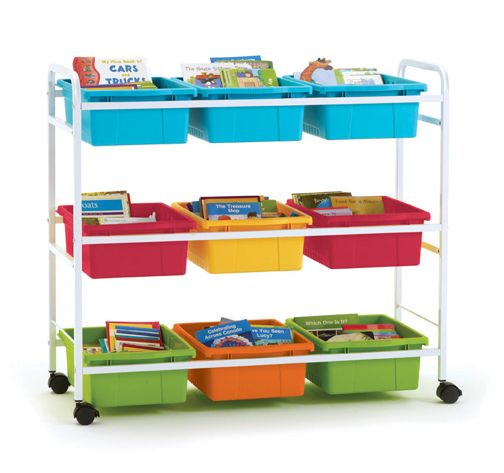 BB005-9-VM Book Cart - Vibrating Combo