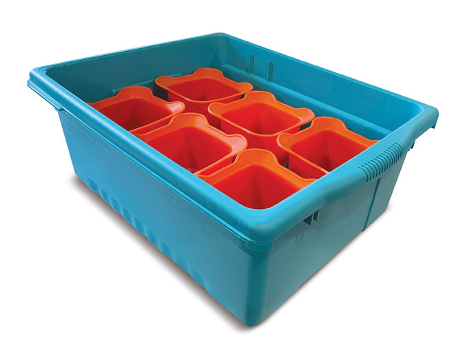 BB005-DTP Book Cart - Deluxe Bins