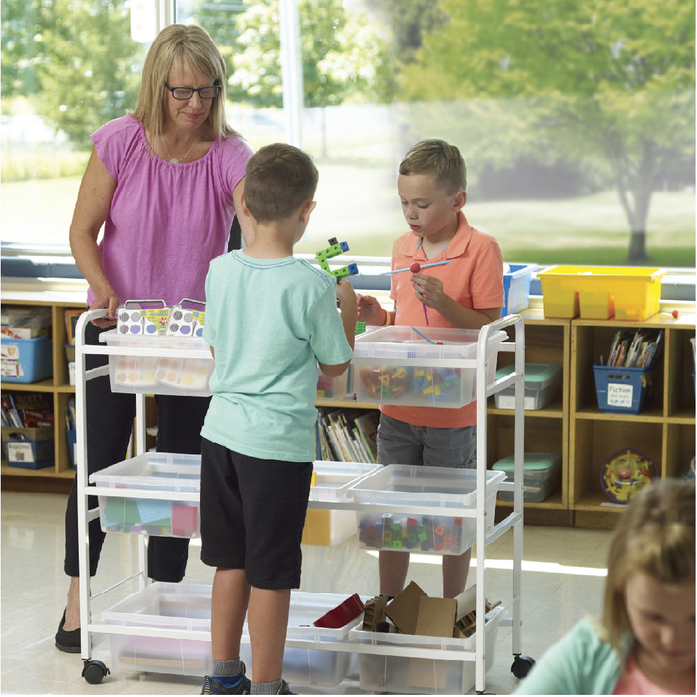 BB005-9-C STIM trolley with transparent bins