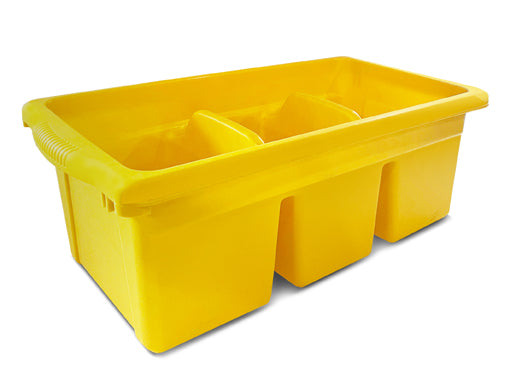 CC4071-Y Small divided tub Yellow