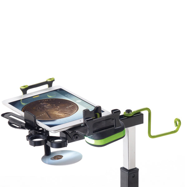 DCS6 "Dewey" iPad Stand with Microscope and LED Light